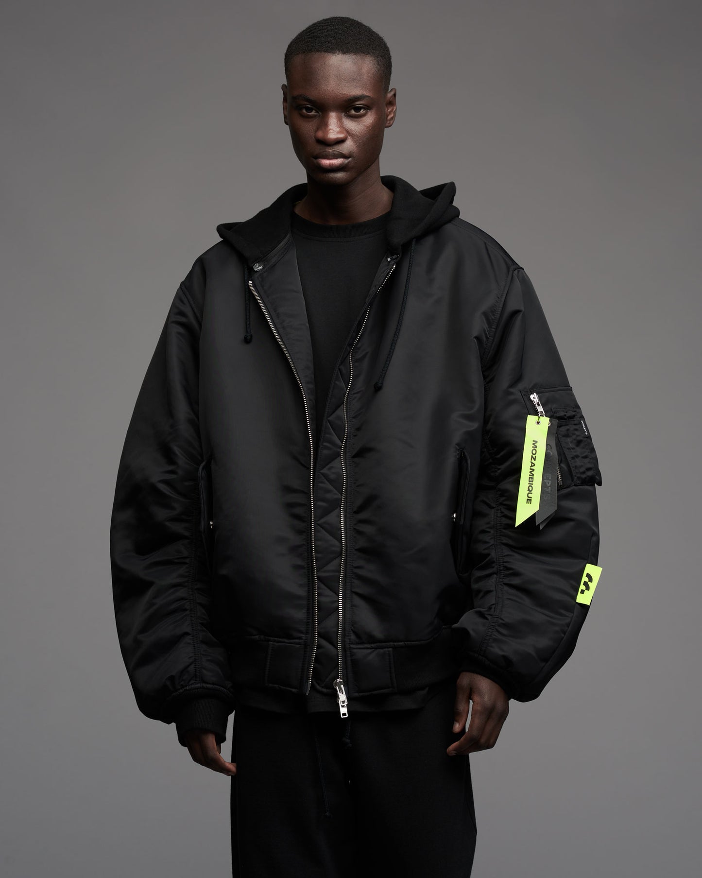 Oversize Hooded Bomber Jacket